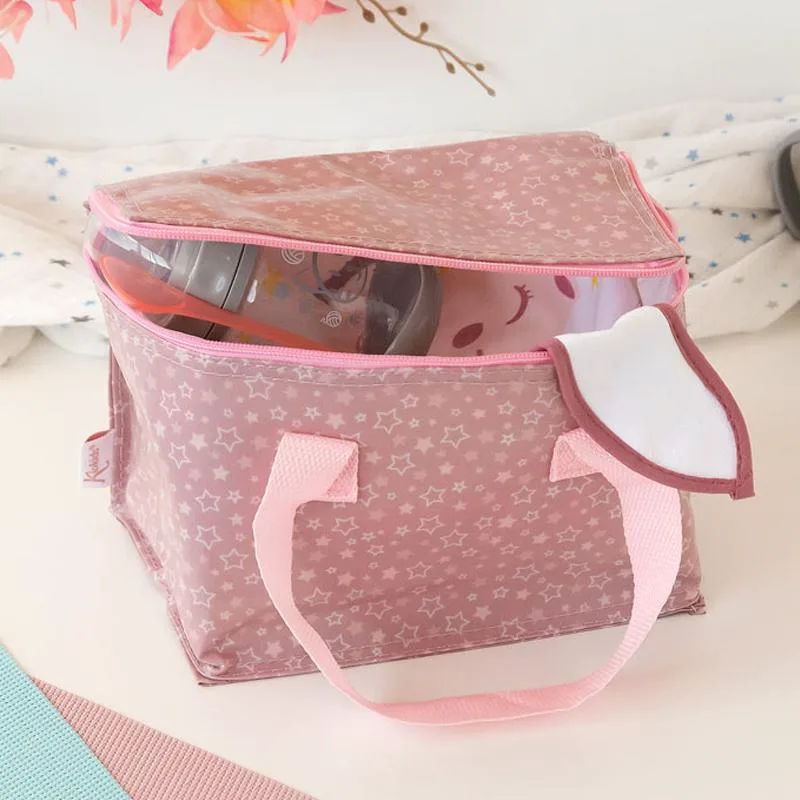 Ισοθερμική Τσάντα Φαγητού (22x13x16) Kiokids Stars Ροζ 3007