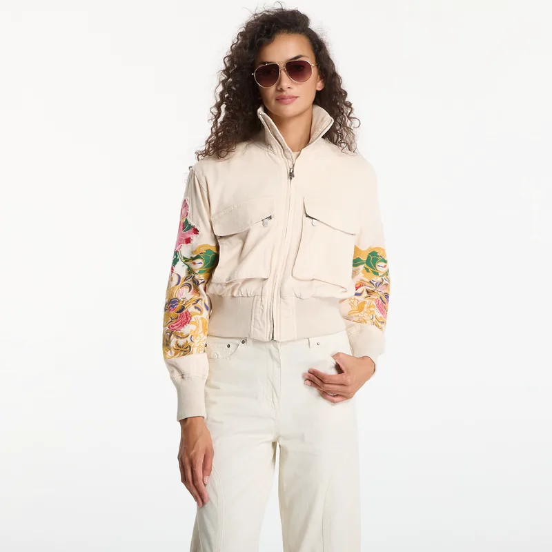 Μπουφάν Desigual Jacket Mozart White XS
