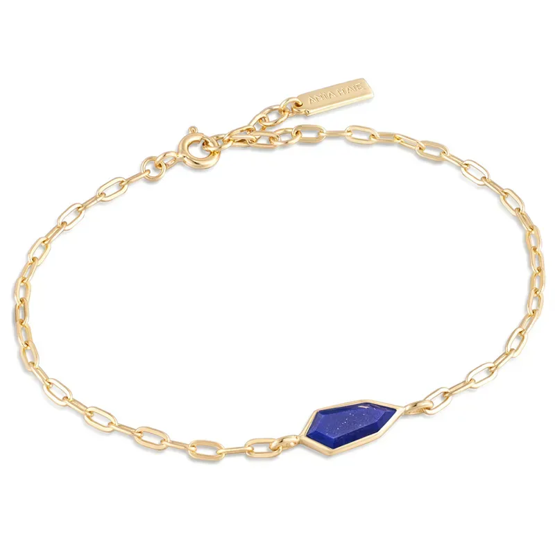 Γυναικείο επίχρυσο βραχιόλι Ania Haie 925 Lapis Emblem B042-01G-L B042-01G-L Ασήμι