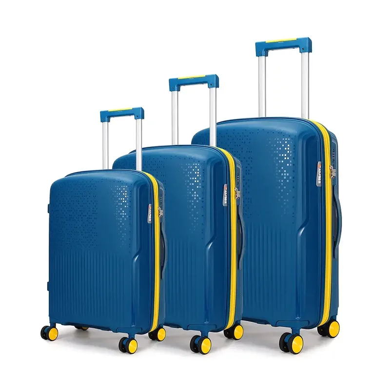 Σετ 3 Βαλίτσες με Προέκταση AMBER Blue AM1017