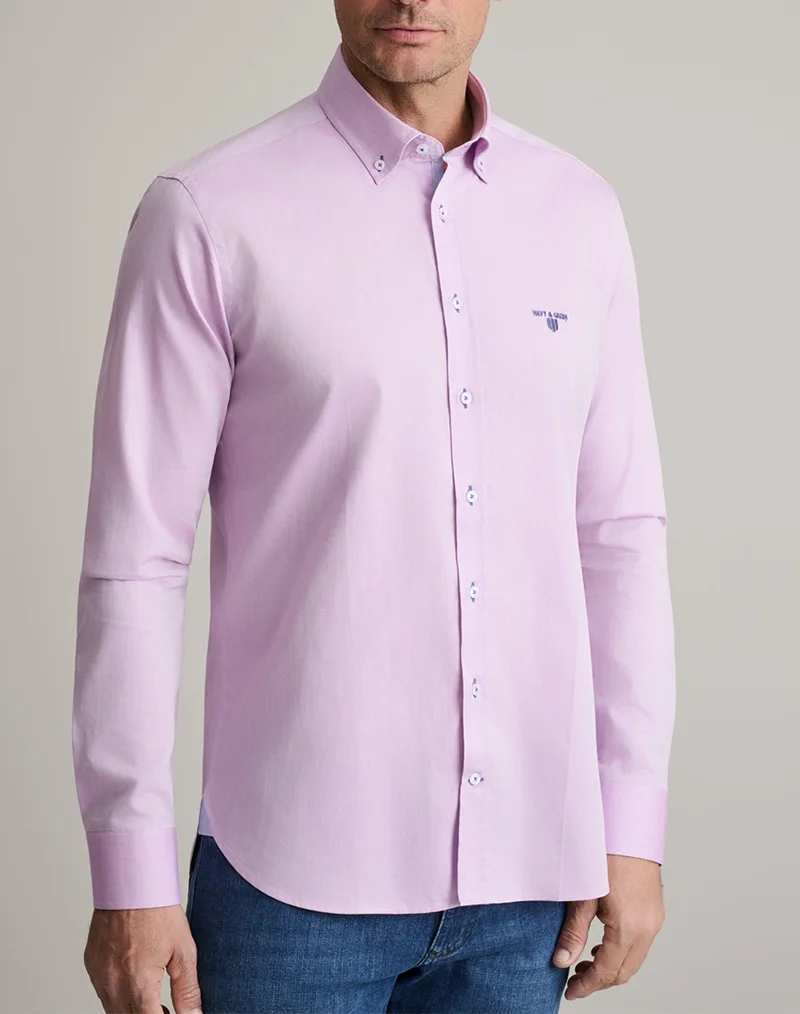 NAVY&GREEN ΠΟΥΚΑΜΙΣΟ COMFORT FIT 24NG.SD138/1B.2-LILAC Lilac