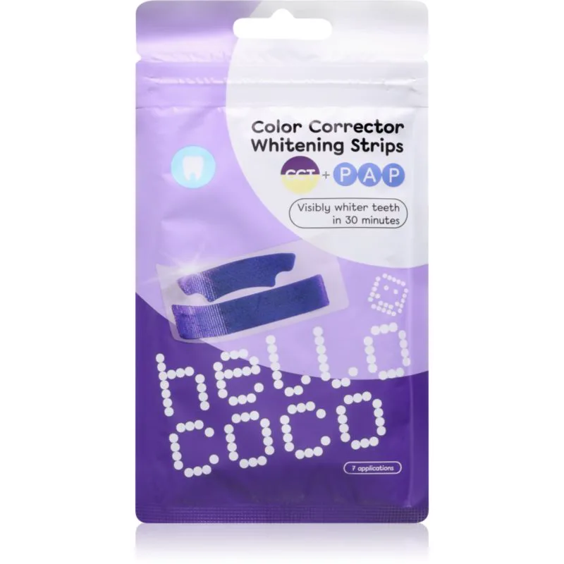 hello coco Color Corrector Whitening Strips λευκαντικές ταινίες 7 τμχ