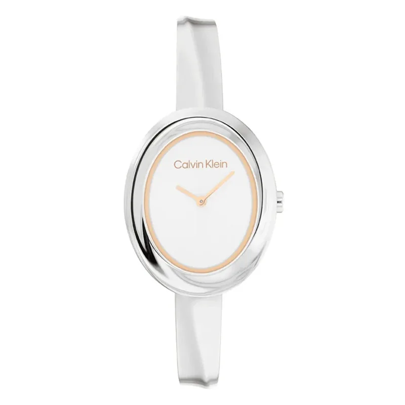 CALVIN KLEIN Twisted Bezel Stainless Steel Bracelet 25100055