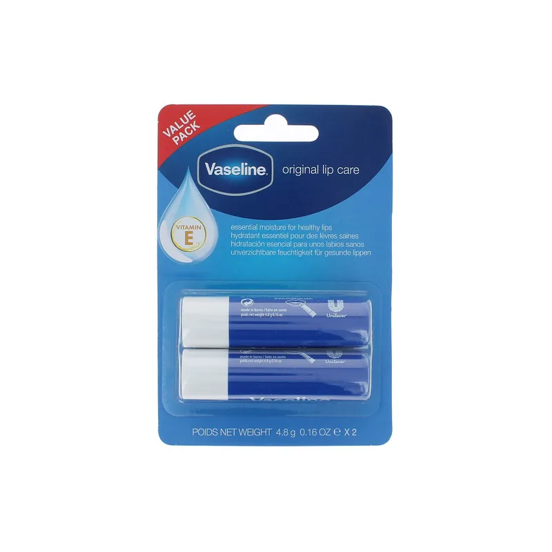 Vaseline® Lip Care Lip Balm Value Pack - Original (2x4.8g)
