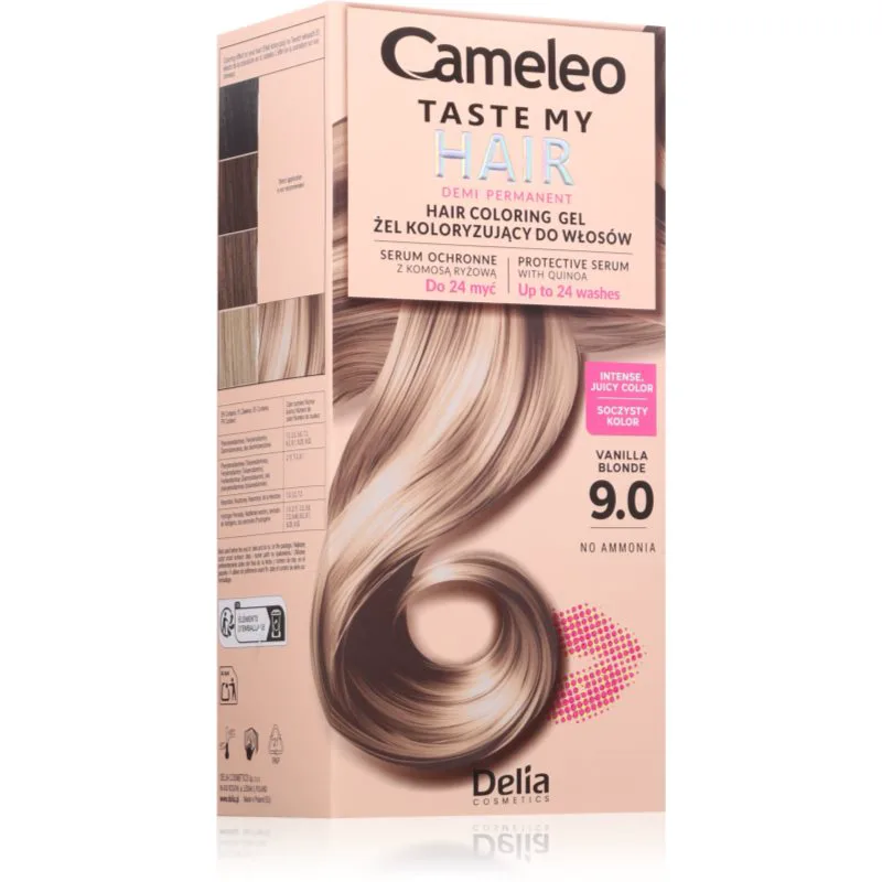 Delia Cosmetics Cameleo Taste My Hair προσωρινή βαφή μαλλιών απόχρωση 9.0 Vanilla Blonde 1 τμχ