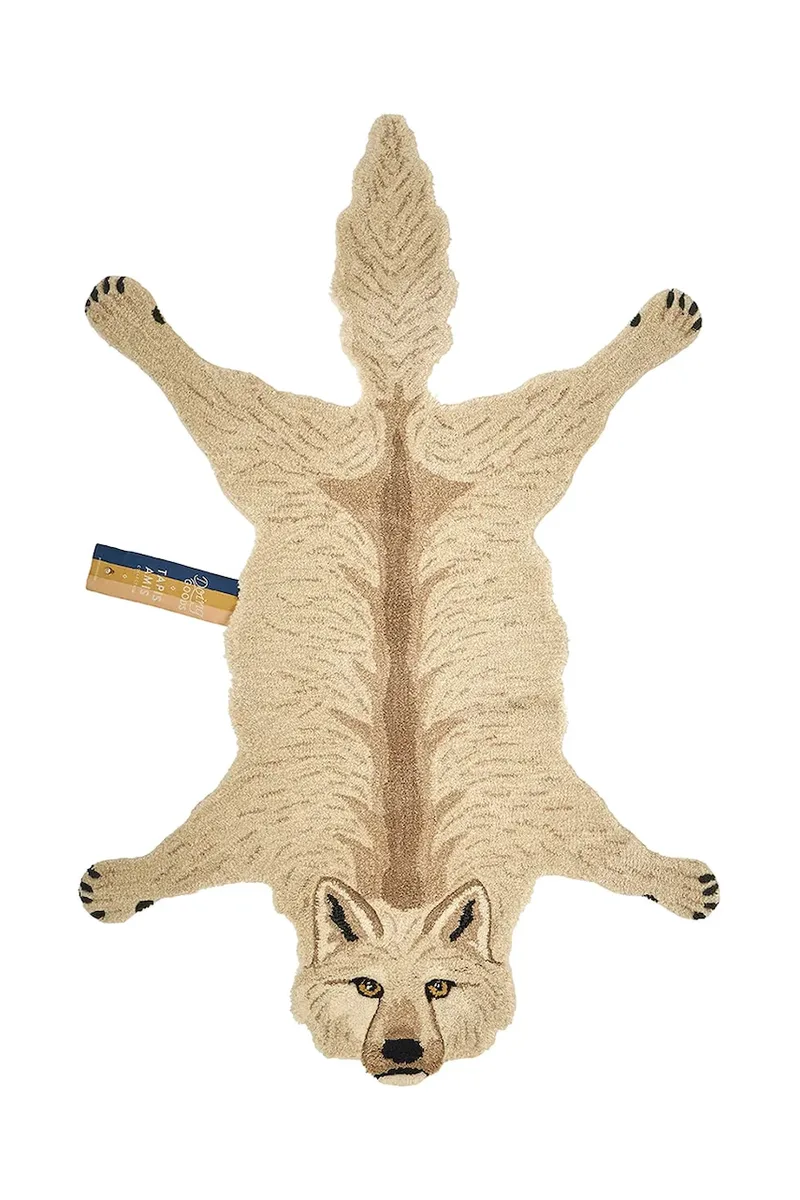 Μάλλινο χαλί Doing Goods Woozy Wolf Rug Large