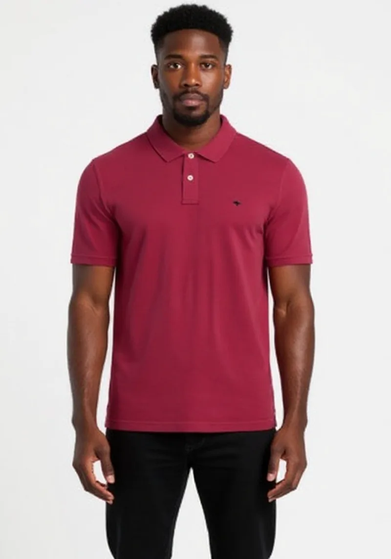 Fynch Hatton Polo Μπλούζα της σειράς Supima Cotton - 1513 1700 365 Dark Crimson