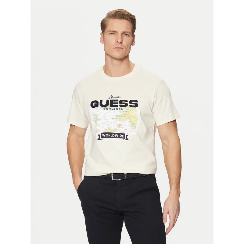 Guess T-Shirt M5RI10 I3Z14 Εκρού Regular Fit