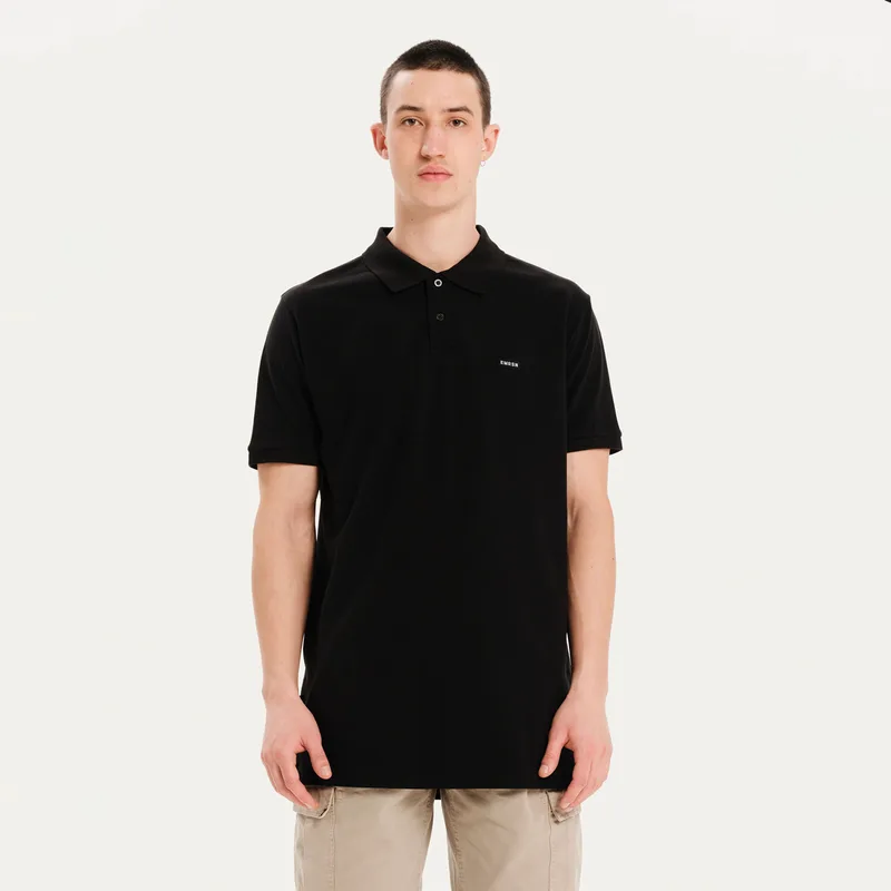 EMERSON MEN'S POLO SHIRT ΜΑΥΡΟ