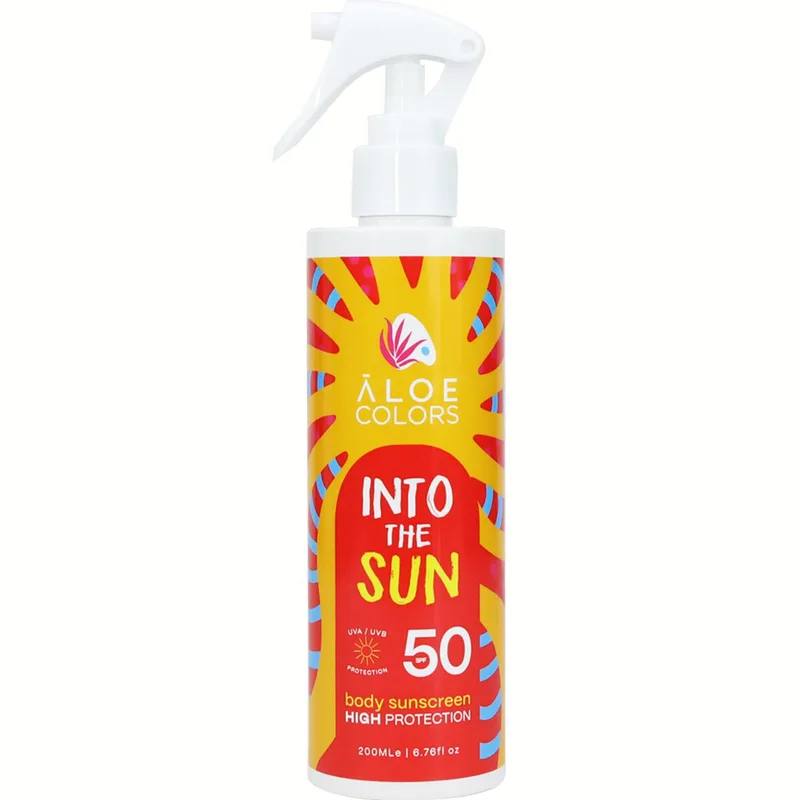 Aloe Colors Into the Sun Spf50 Body Sunscreen Αντηλιακή Κρέμα Σώματος Υψηλής Προστασίας σε Spray 200ml