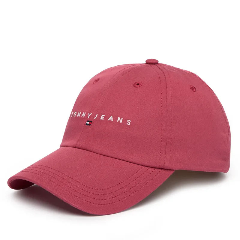 Καπέλο Jockey Tommy Jeans Tjw Linear Logo 6 Panel Cap AW0AW16868 Κόκκινο
