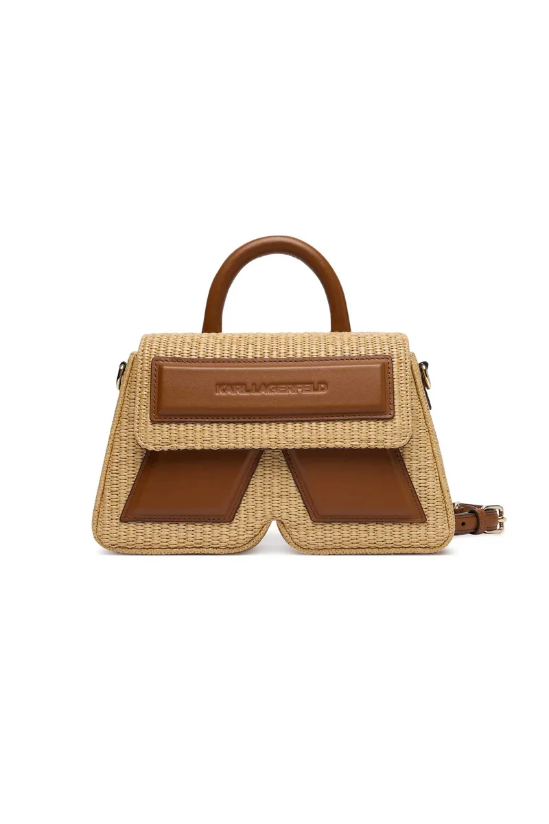 Karl Lagerfeld γυναικεία τσάντα χειρός/crossbody "Ikon" - B2W30024 Μπεζ