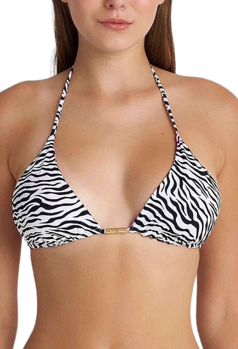 Μαγιό Σουτιέν Sugarfree Τριγωνικό Διπλής Όψεως Zebra Print 24801370-999 Γυναικείο