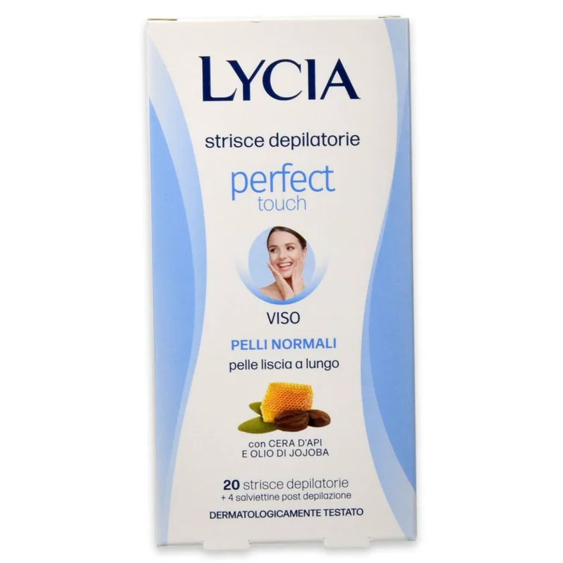 Lycia 20 facial depilatory strips for normal skin