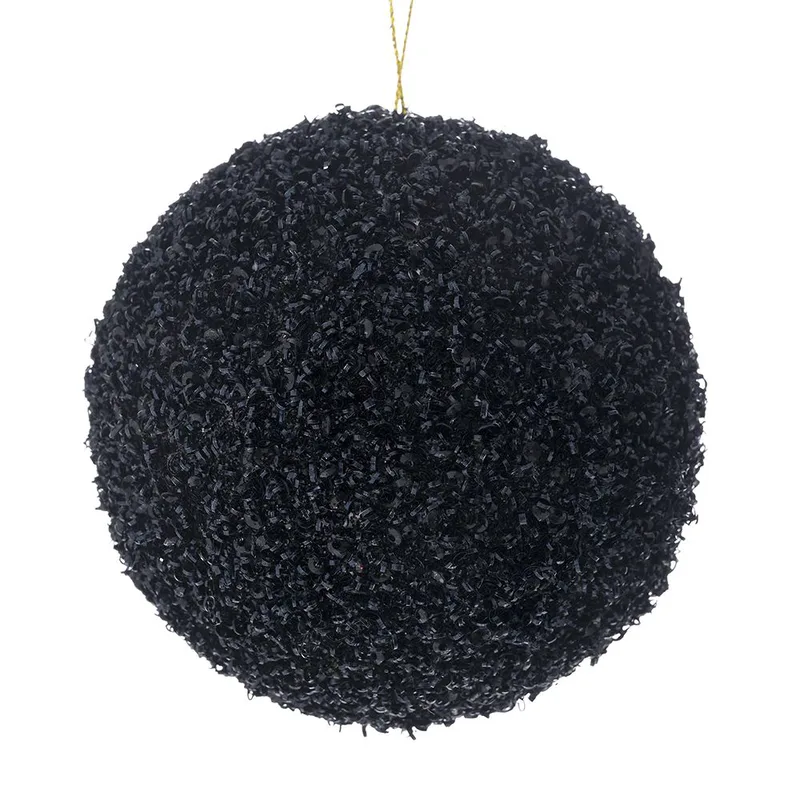 Χριστουγεννιάτικη Μπάλα Polyfoam Μαύρη Glitter 12εκ. iliadis 83527 (Σετ 8 Τεμάχια) (Χρώμα: Μαύρο, Υλικό: Polyfoam) - Iliadis - il_83527