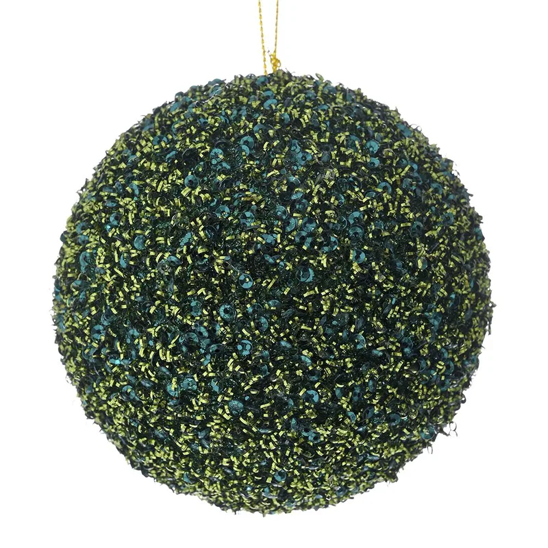 Χριστουγεννιάτικη Μπάλα Polyfoam Σμαραγδί Glitter 12εκ. iliadis 83523 (Σετ 8 Τεμάχια) (Υλικό: Polyfoam, Χρώμα: Σμαραγδί) - Iliadis - il_83523