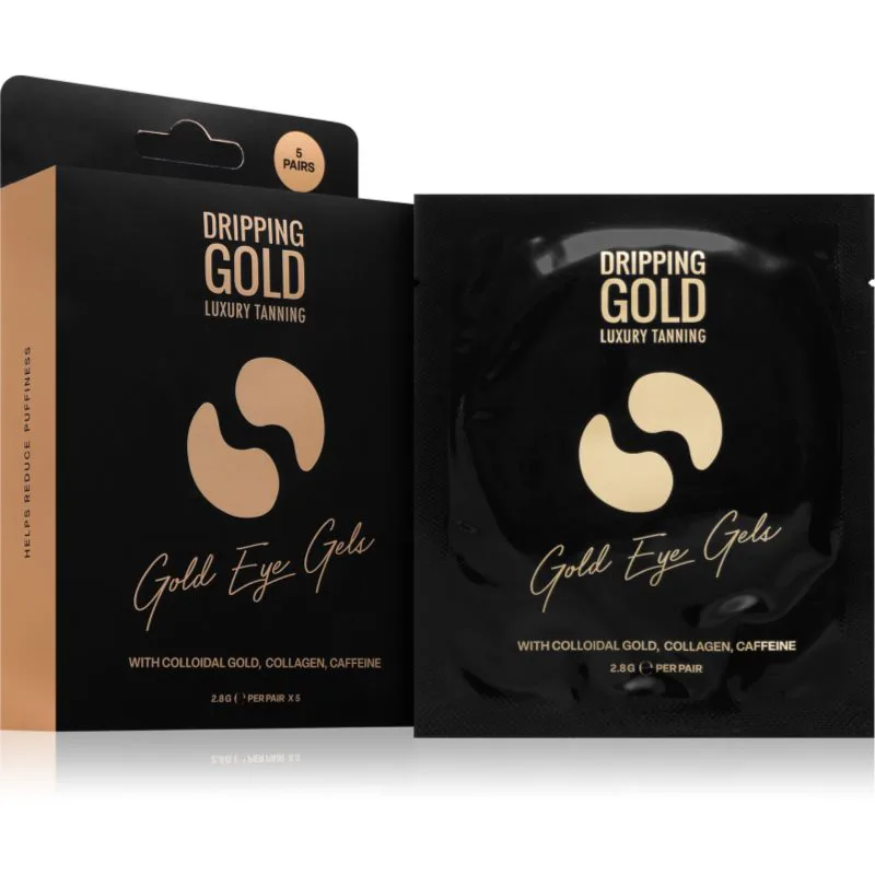 Dripping Χρυσό Luxury Tanning Eye Gels συσφικτικά τζελ μαξιλαράκια κάτω από τα μάτια με ενυδατικό αποτέλεσμα 5 τμχ