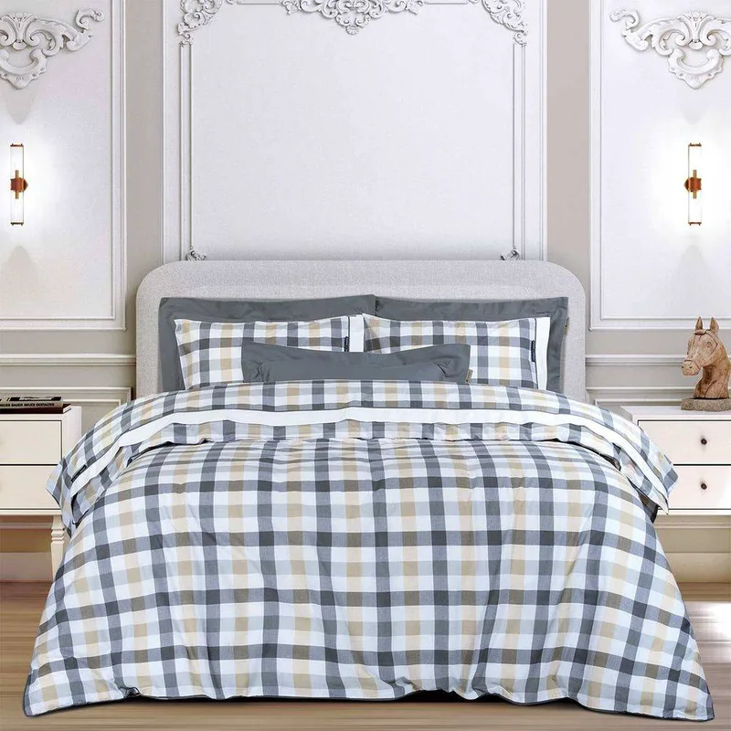 ΣΕΝΤΟΝΙΑ ΥΠΕΡΔΙΠΛΑ GREENWICH POLO CLUB ESSENTIAL 2265 BEIGE/GREY ΣΕΤ 4 ΤΜΧ (240X260CM)