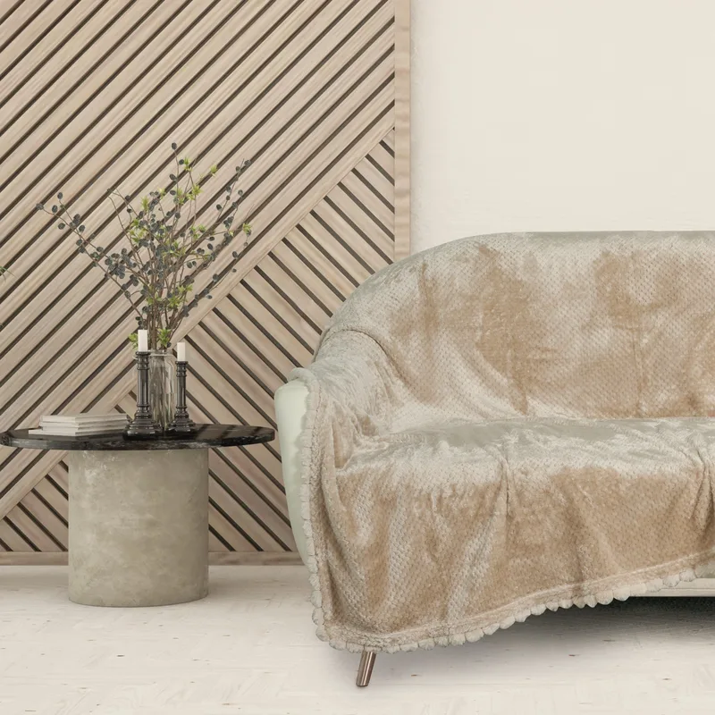 Κουβέρτα Fleece Καναπέ Das Home 1187 Μπεζ 130x170