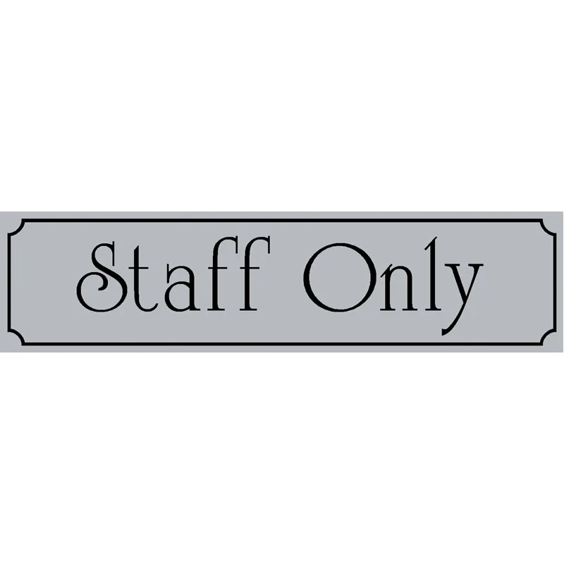 Πινακίδα Σήμανσης Staff Only Αλουμίνιο 50x200mm