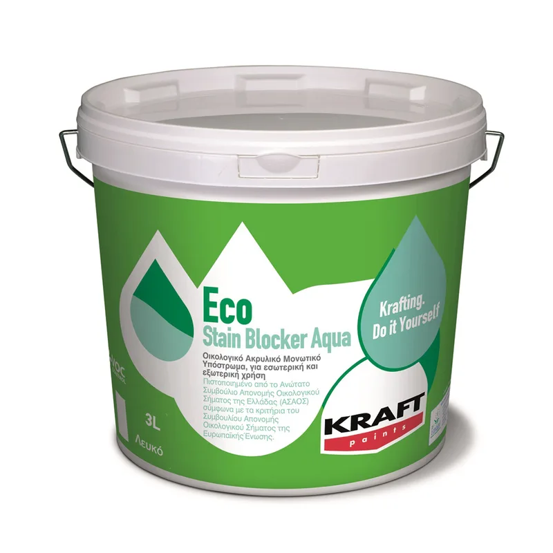 Οικολογικό Ακρυλικό Μονωτικό Υπόστρωμα Eco Stain Blocker Aqua Λευκό 3lt