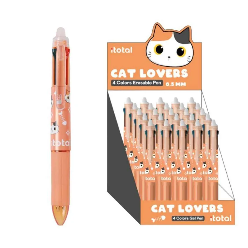 Στυλό Gel Erasable i-Total 4 χρώματα Πορτοκαλί Cat XL1806C