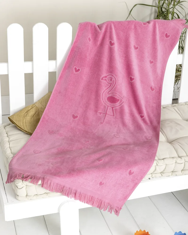 Παιδική Πετσέτα Θαλάσσης Nima Lola Jacquard Ροζ, Φούξια 70x140