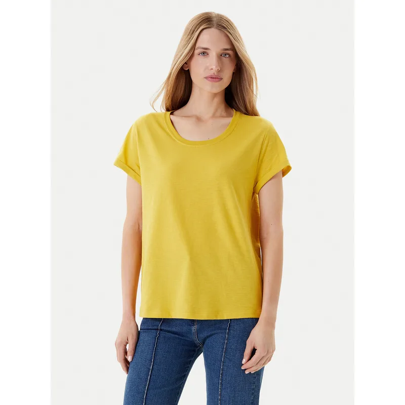 United Colors Of Benetton T-Shirt 3BVXD109F Κίτρινο Regular Fit