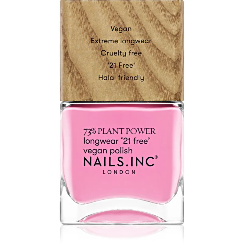 Nails Inc. Plant Power βερνίκι νυχιών μακράς διαρκείας απόχρωση Detox On Repeat 14 ml