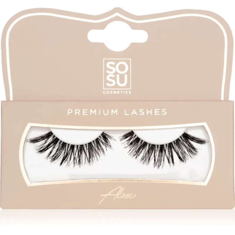 SOSU Cosmetics Premium Lashes τεχνητές βλεφαρίδες απόχρωση Alex 1 τμχ
