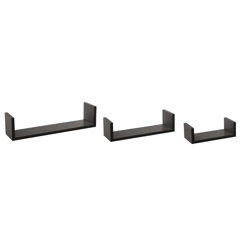 Ράφια Τοίχου (Σετ 3τμχ) F-V Edge Black 138955A