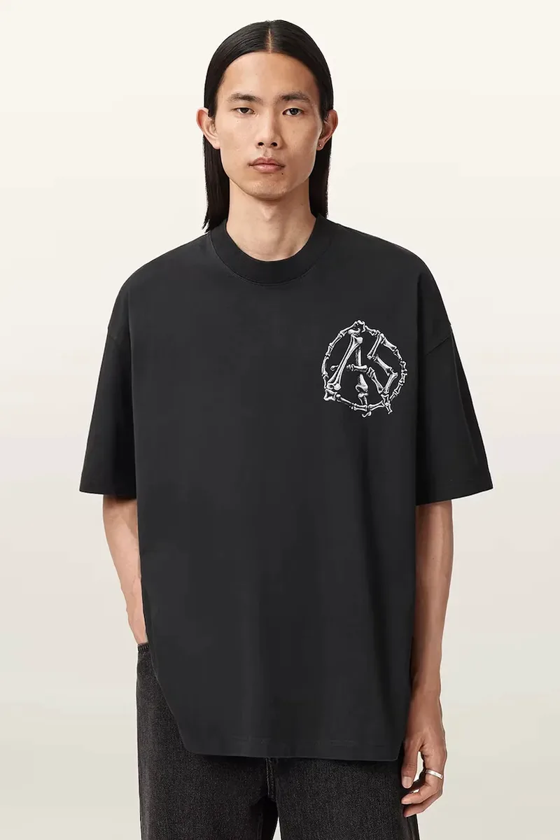 Βαμβακερό μπλουζάκι AllSaints ANATOMICA