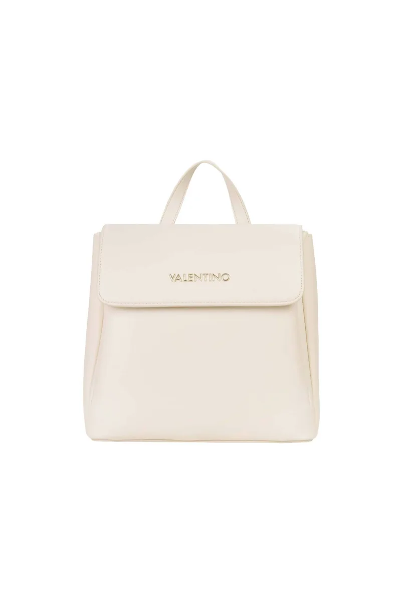 Valentino γυναικείο backpack με μεταλλικό λογότυπο "Clio Re" - 73LVBS9OG20/CLI Εκρού