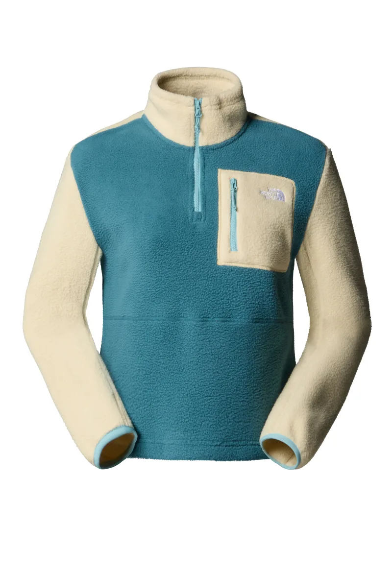 ΓΥΝΑΙΚΕΙΟ ΦΟΥΤΕΡ FLEECE THE NORTH FACE YUMIORI 1/4 ZIP ΚΑΝΟΝΙΚΗ ΓΡΑΜΜΗ ΓΚΡΙ/ΜΠΛΕ