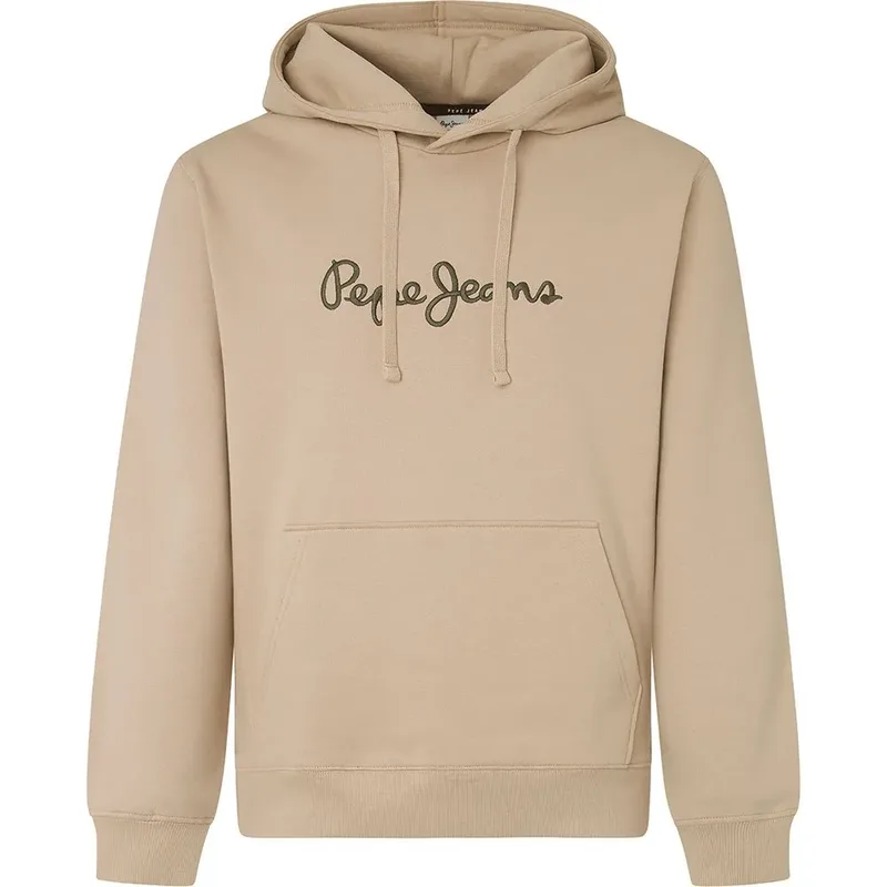 Pepe Jeans Ανδρικό Φούτερ Με Κουκούλα New Joe Hoodie PM582716-840 Μπεζ