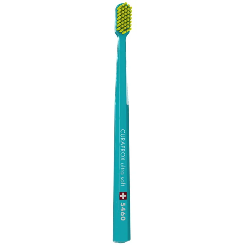 Curaprox CS 5460 Ultra Soft Οδοντόβουρτσα με Εξαιρετικά Απαλές & Ανθεκτικές Τρίχες Curen για Αποτελεσματικό Καθαρισμό 1 Τεμάχιο - Τιρκουάζ/ Λαχανί