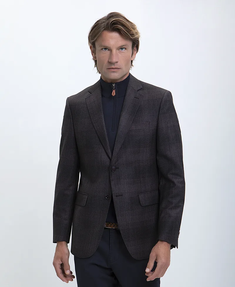 Vardas Σακάκι Slim Fit σε Καφέ Σκούρο