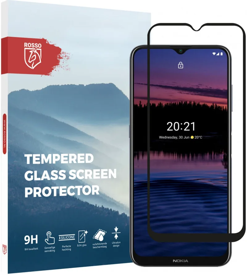 Κόκκινο Tempered Glass - FullFace Αντιχαρακτικό Προστατευτικό Γυαλί Οθόνης Nokia G20 / G10 - Black (8719246315367)