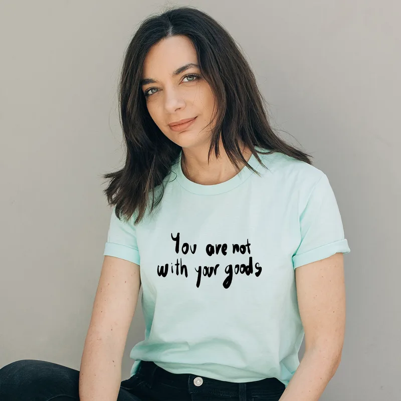 No goods - Organic Vegan T-Shirt Unisex - Μέντα - S