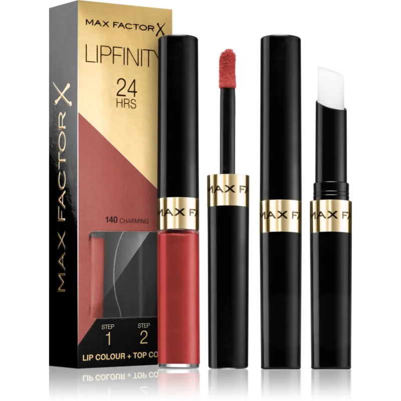 Max Factor Lipfinity Lip Colour μακράς διαρκείας κραγιόν με βάλσαμο απόχρωση 140 Charming 4,2 γρ