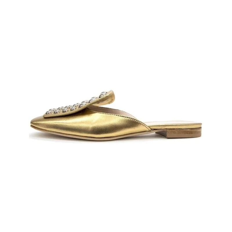 Mules Mivida STUDDED LEATHER SLIPPERS WOMEN