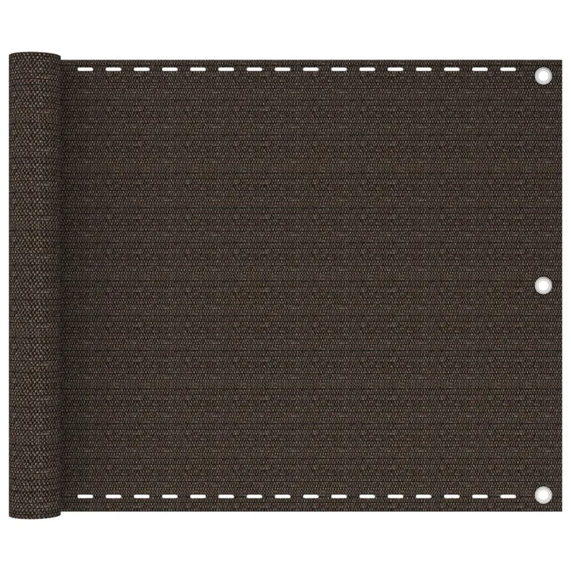 vidaXL Διαχωριστικό Βεράντας Καφέ 75 x 500 εκ. από HDPE