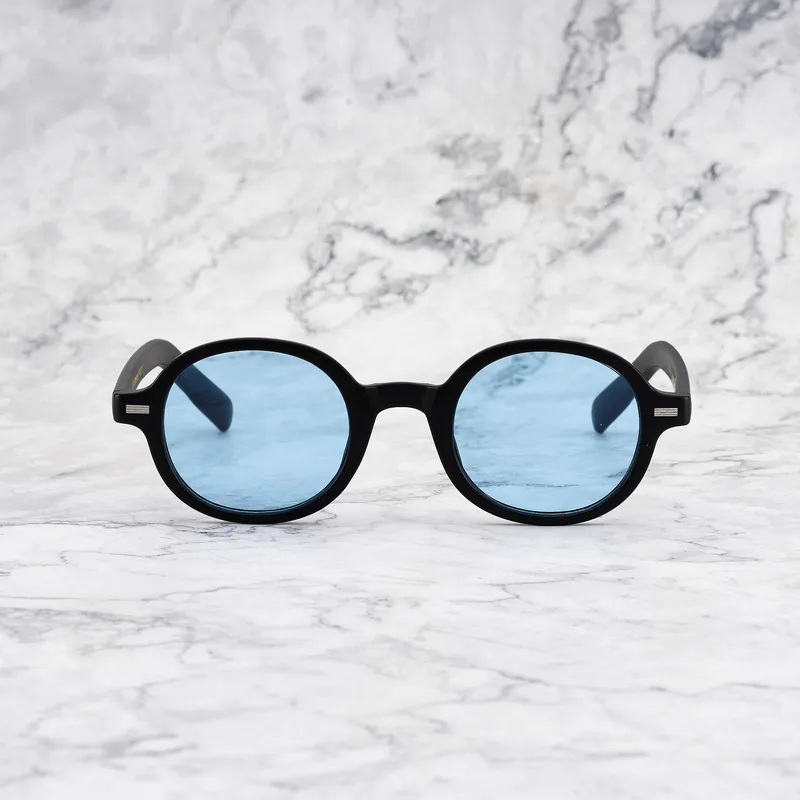 VICTOR Tinted Sunglasses | Matt Black | Blue Shades | Explicit Poets Sunglasses