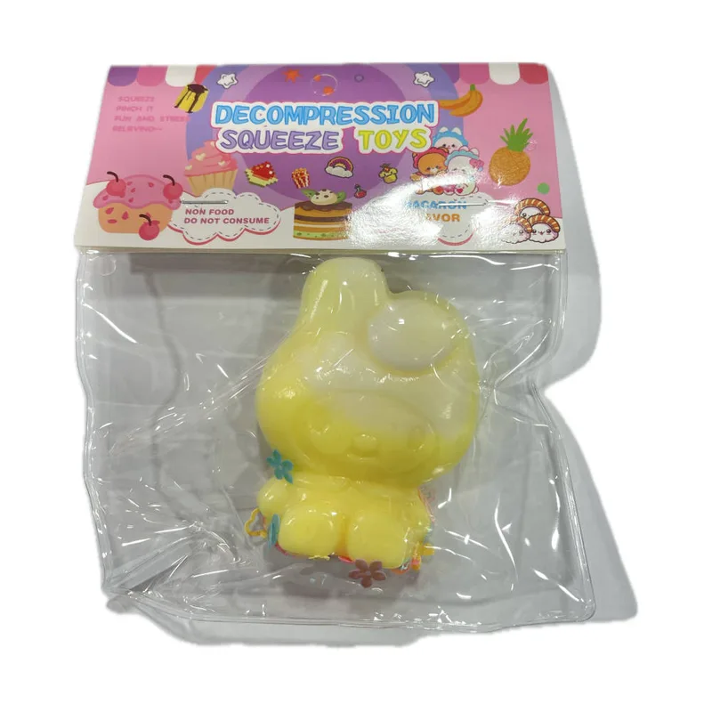 Antistress Pinch Squishy με strass Sanrio My Melody Κίτρινο 7cm