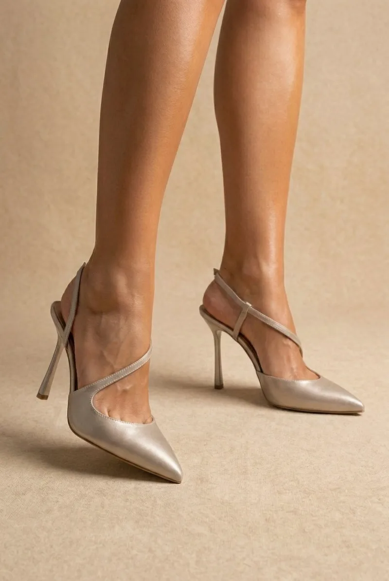 TFP Γόβες στιλέτο Slingback - 955 - Sand Matte