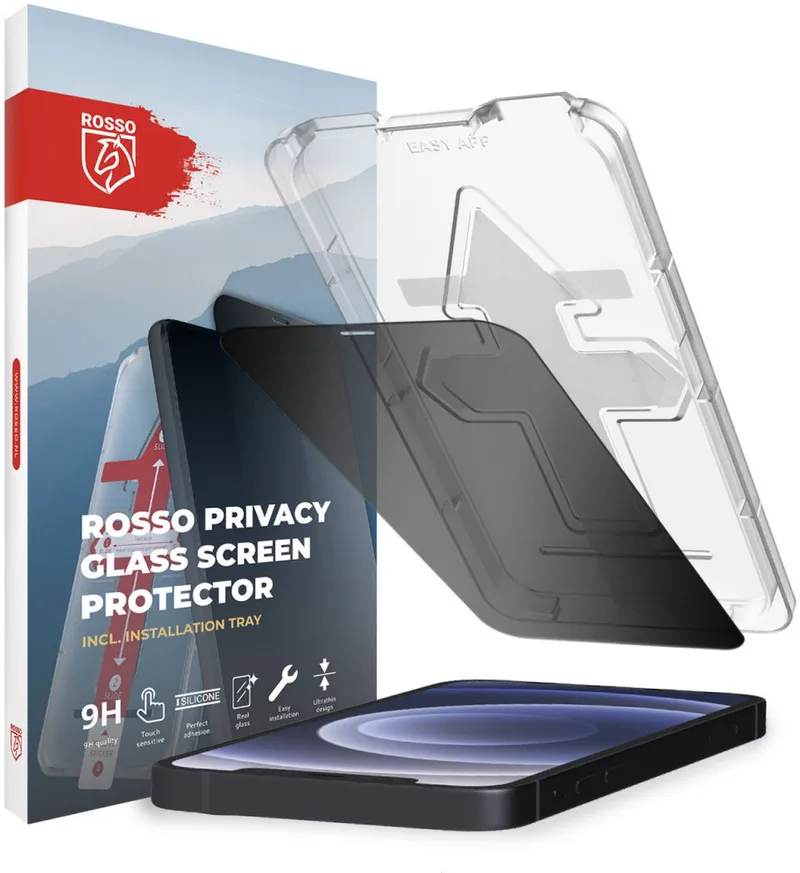Κόκκινο Privacy Tempered Glass - Αντιχαρακτικό Γυαλί Προστασίας Απορρήτου Οθόνης Apple iPhone 12 / 12 Pro (8719246355684)