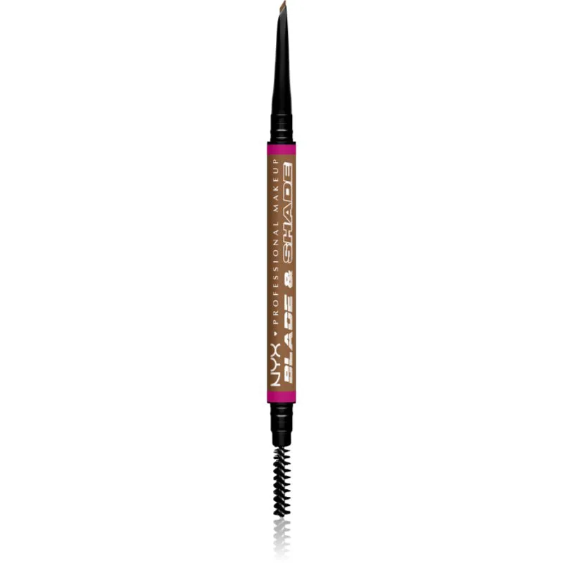 NYX Professional Makeup Blade & Shade μολύβι για τα φρύδια με βούρτσα απόχρωση 02 Blonde γρ