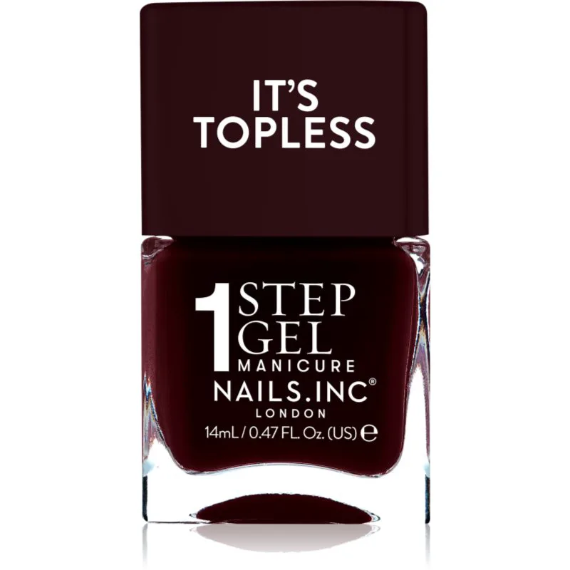 Nails Inc. It’s Topless τζελ βερνίκι νυχιών για μακρόχρονη επίδραση απόχρωση Billie 14 ml