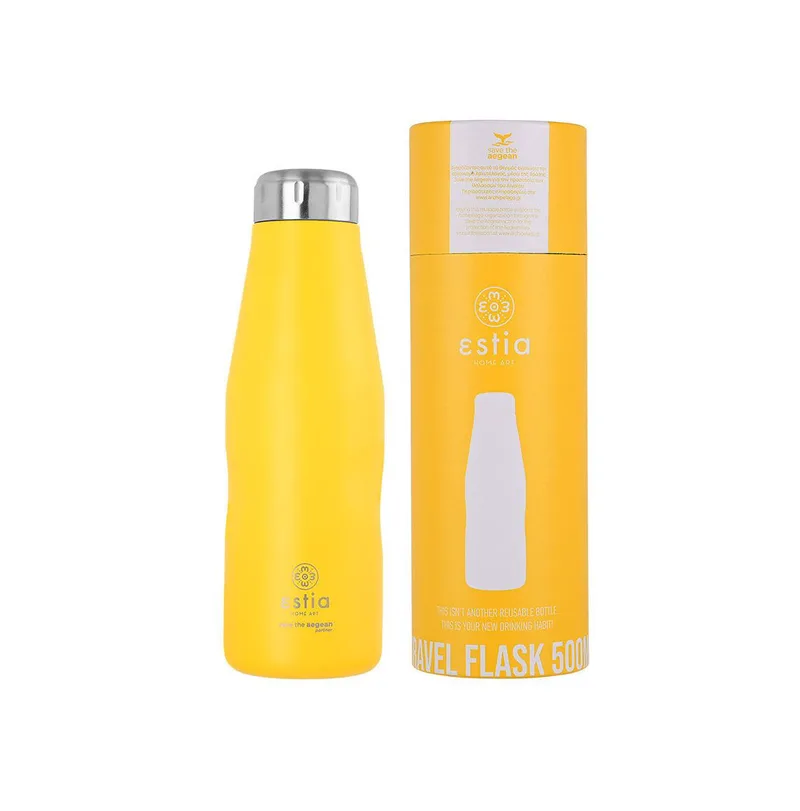 Μπουκάλι θερμός 500ml Estia Save the Aegean - Pineapple Yellow