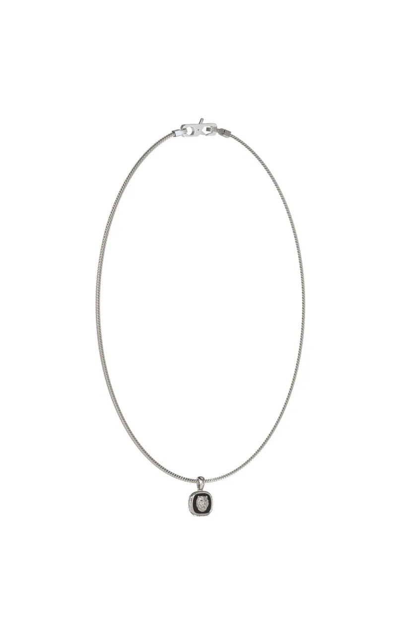 GUESS STEEL LION KING JUMN04009JWSTBKT/U Ασημένιο Κολιέ Με Λιοντάρι